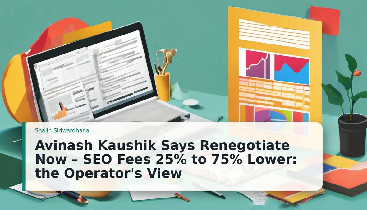 Avinash Kaushik Says Renegotiate Now – SEO Fees 25% to 75% Lower: the Operator's View