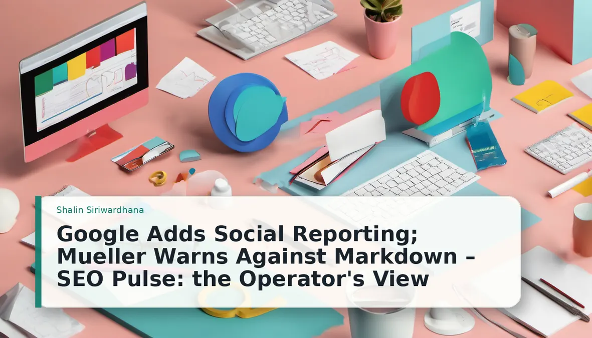 Google Adds Social Reporting; Mueller Warns Against Markdown – SEO Pulse: the Operator's View