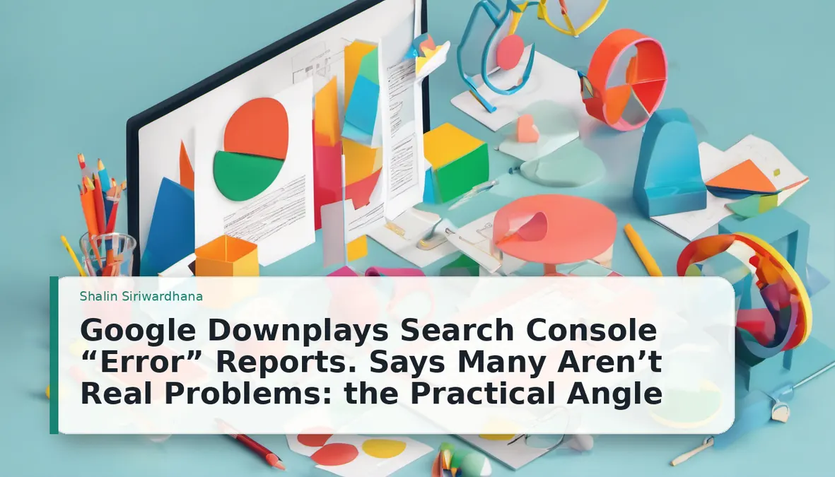Google Downplays Search Console “Error” Reports. Says Many Aren’t Real Problems: the Practical Angle