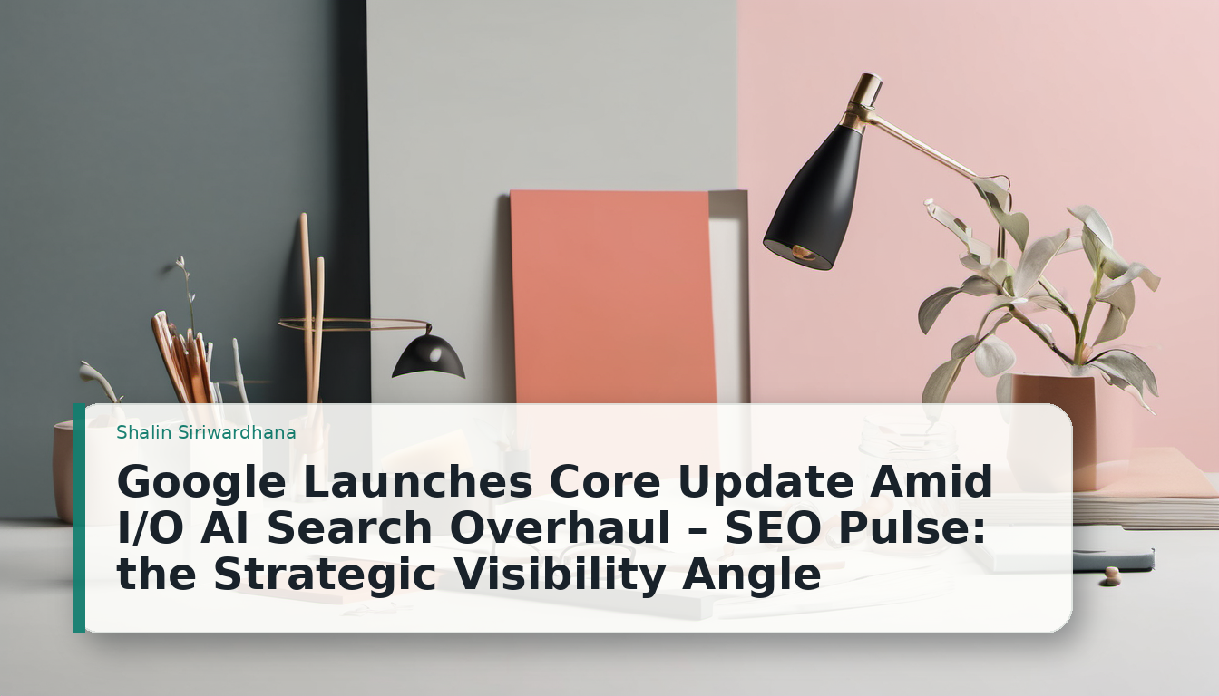 Google Launches Core Update Amid I/O AI Search Overhaul – SEO Pulse: the Strategic Visibility Angle