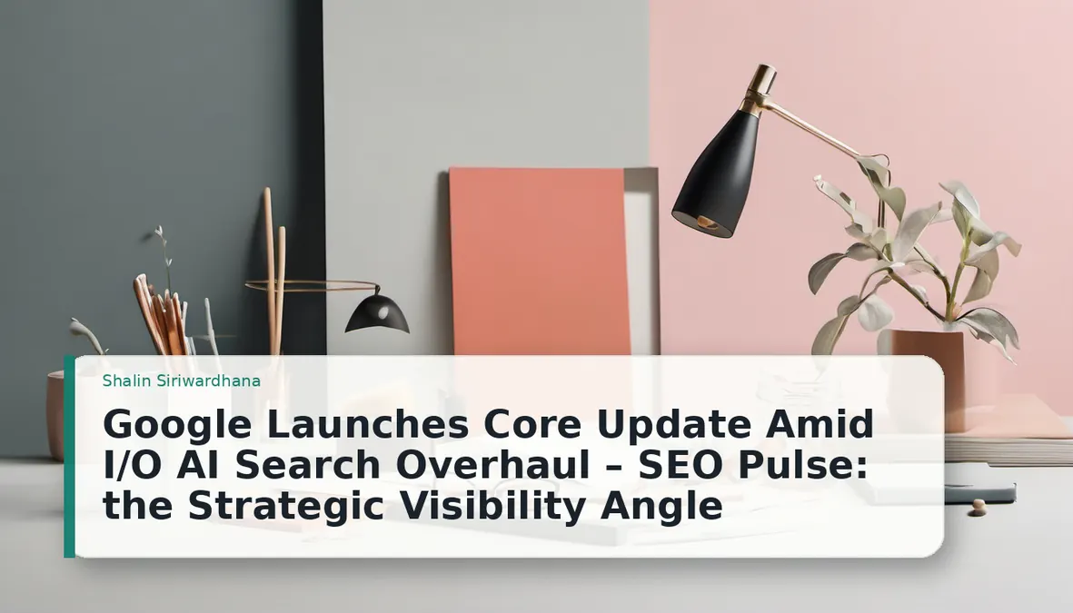 Google Launches Core Update Amid I/O AI Search Overhaul – SEO Pulse: the Strategic Visibility Angle