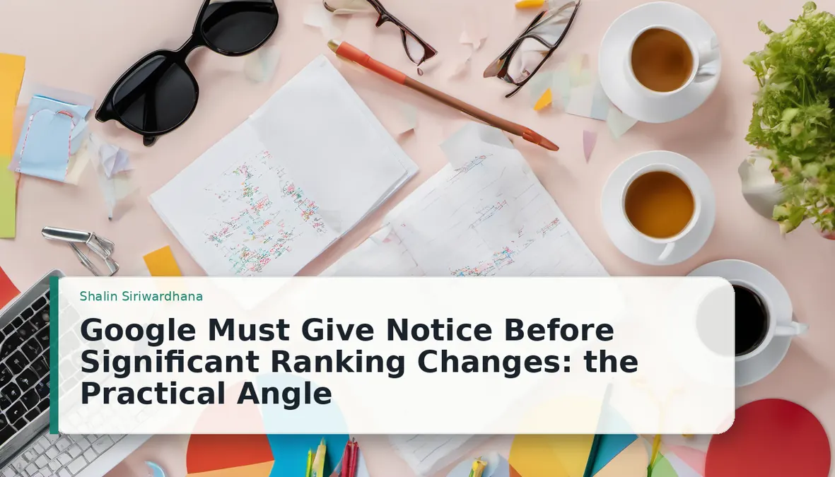 Google Must Give Notice Before Significant Ranking Changes: the Practical Angle