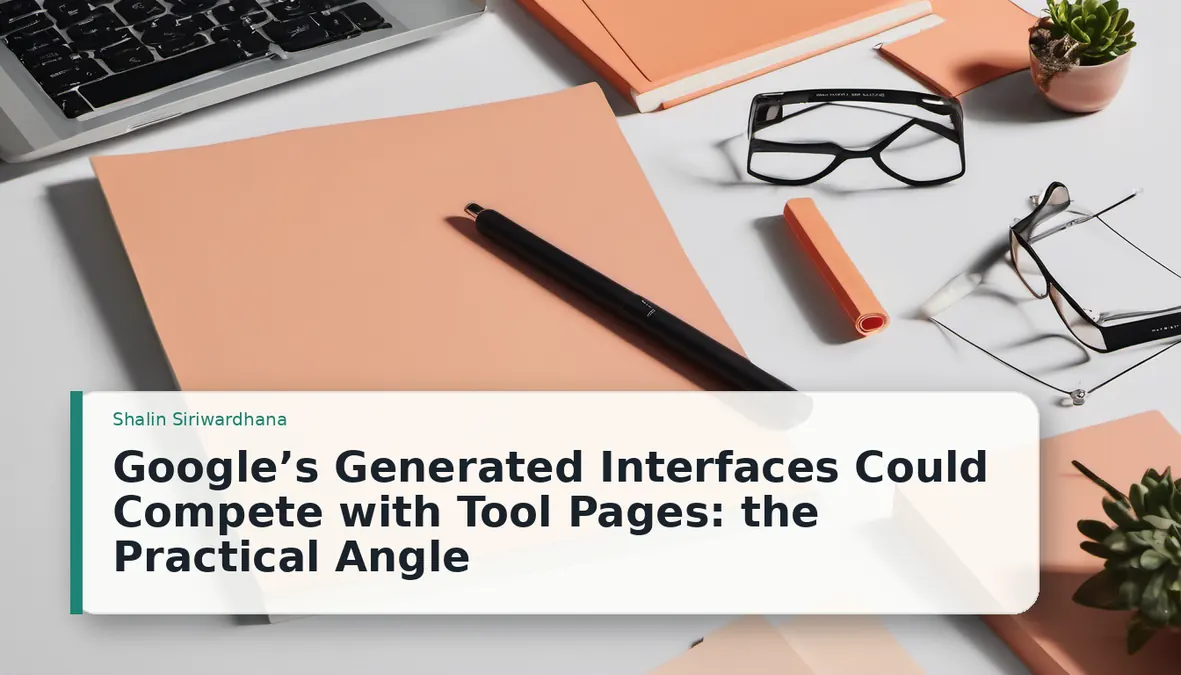 Google’s Generated Interfaces Could Compete with Tool Pages: the Practical Angle