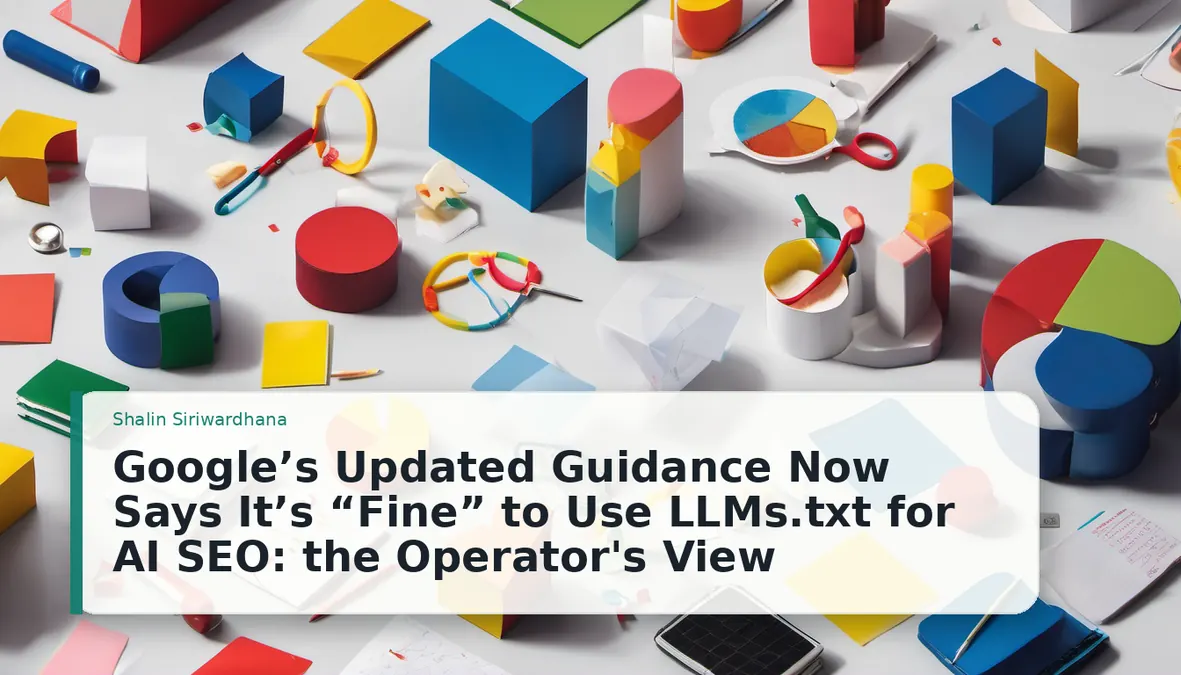 Google’s Updated Guidance Now Says It’s “Fine” to Use LLMs.txt for AI SEO: the Operator's View