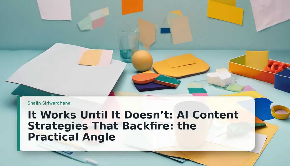 It Works Until It Doesn’t: AI Content Strategies That Backfire: the Practical Angle
