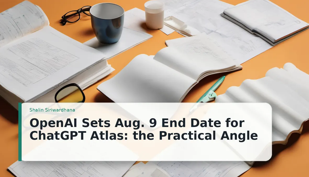 OpenAI Sets Aug. 9 End Date for ChatGPT Atlas: the Practical Angle
