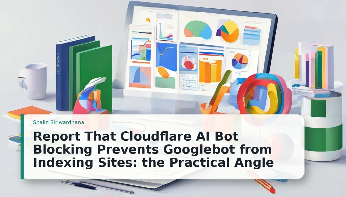 Report That Cloudflare AI Bot Blocking Prevents Googlebot from Indexing Sites: the Practical Angle