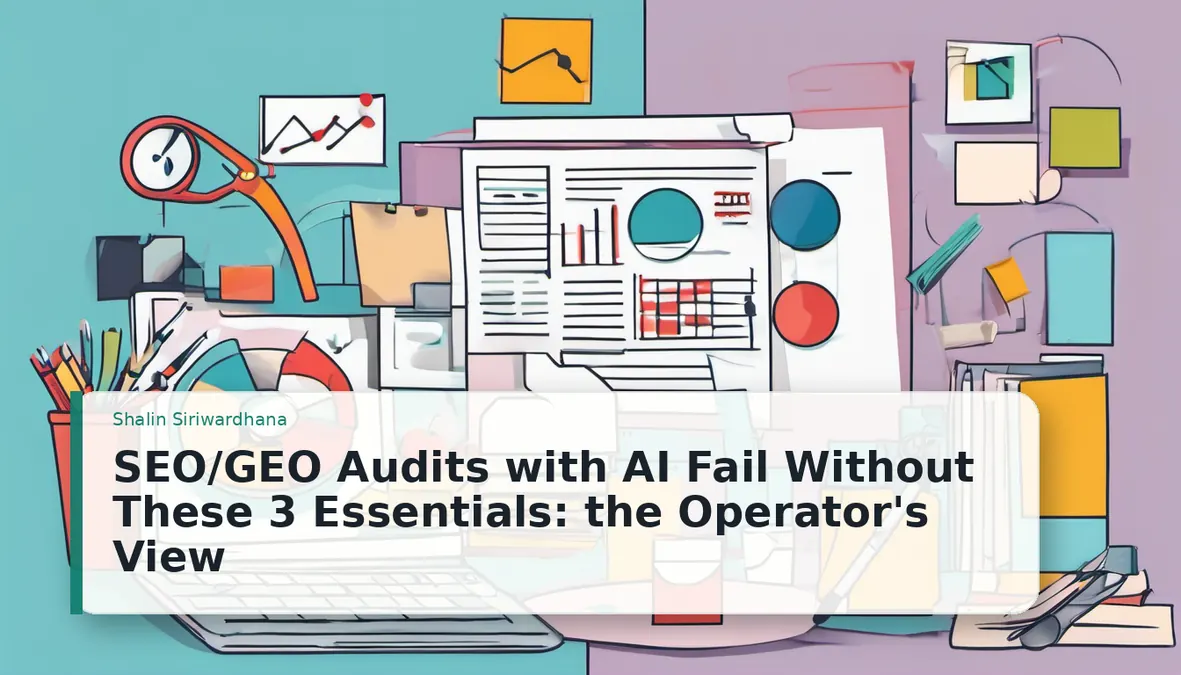 SEO/GEO Audits with AI Fail Without These 3 Essentials: the Operator's View