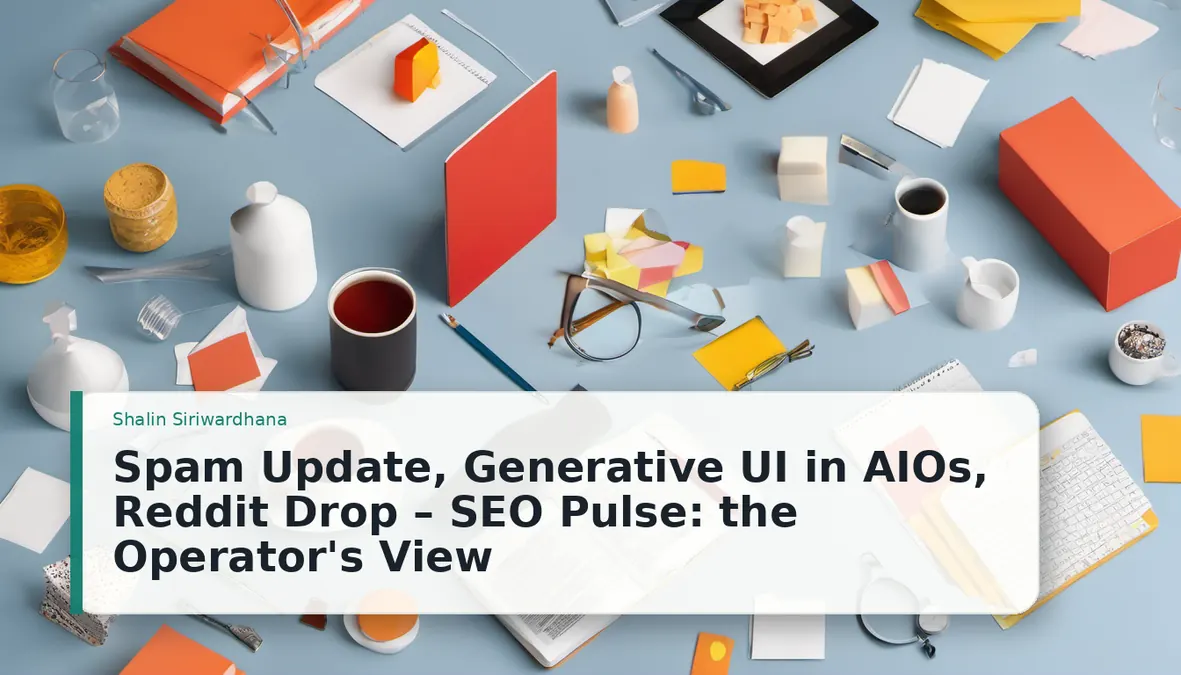 Spam Update, Generative UI in AIOs, Reddit Drop – SEO Pulse: the Operator's View
