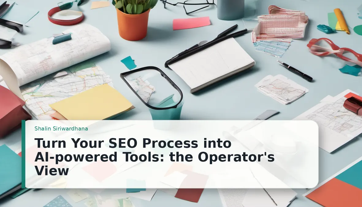 Turn Your SEO Process into AI-powered Tools: the Operator's View