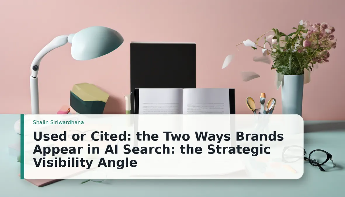Used or Cited: the Two Ways Brands Appear in AI Search: the Strategic Visibility Angle