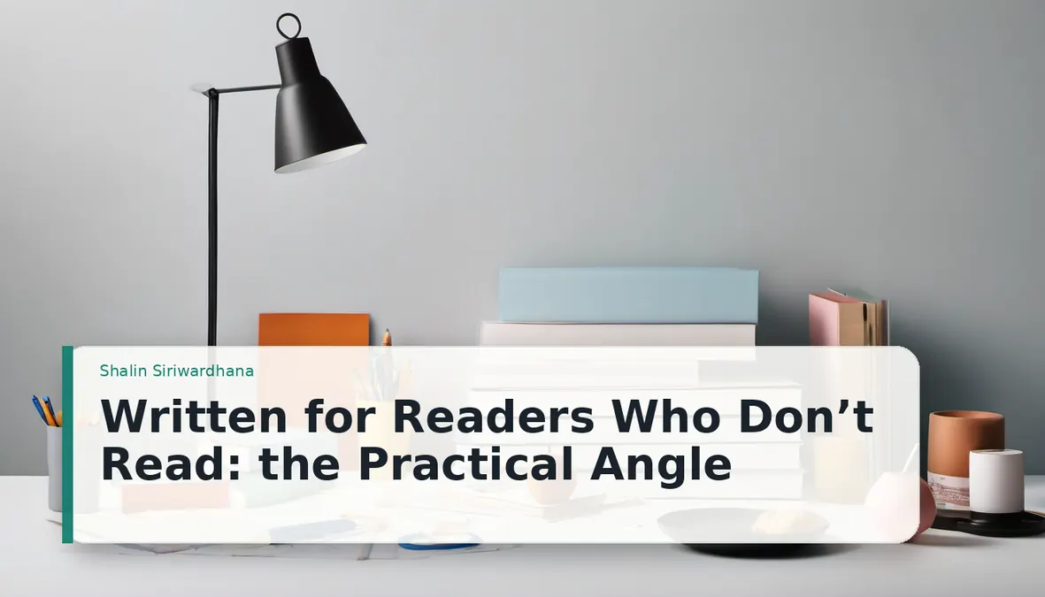 Written for Readers Who Don’t Read: the Practical Angle