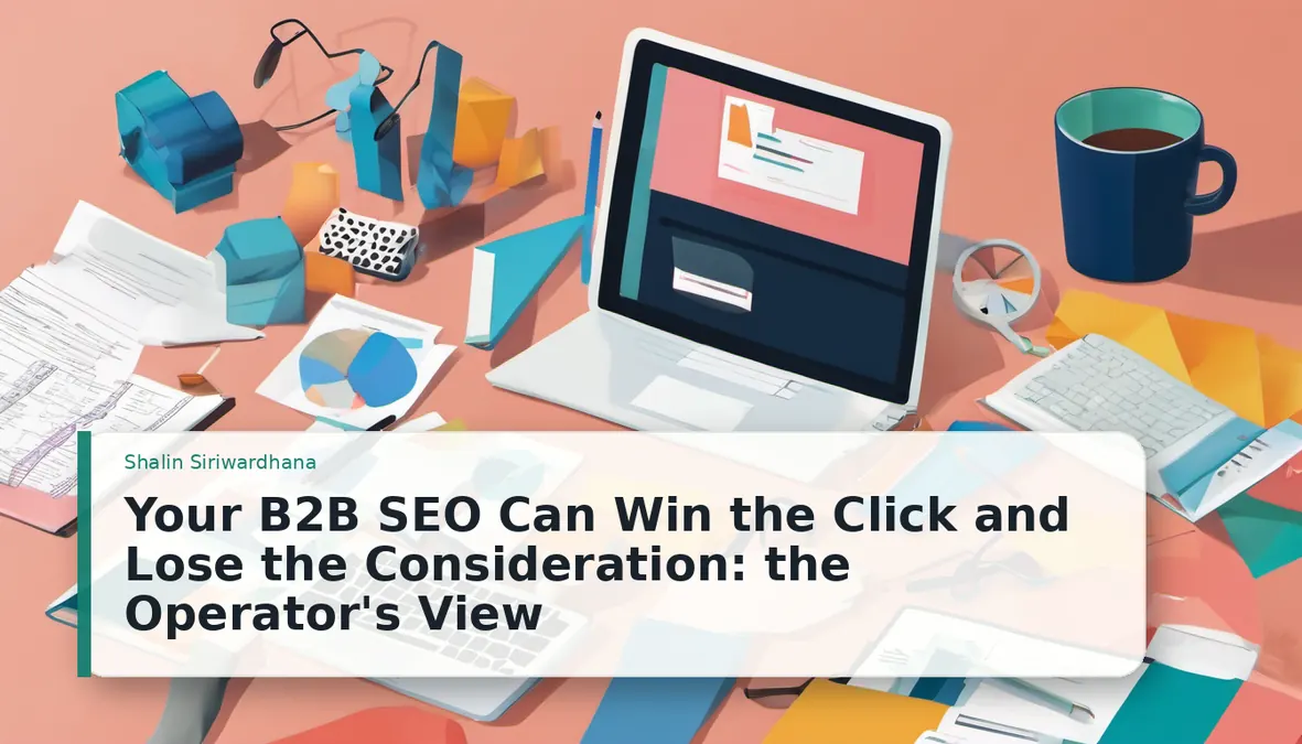 Your B2B SEO Can Win the Click and Lose the Consideration: the Operator's View