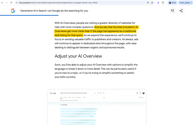 Screenshot of Google