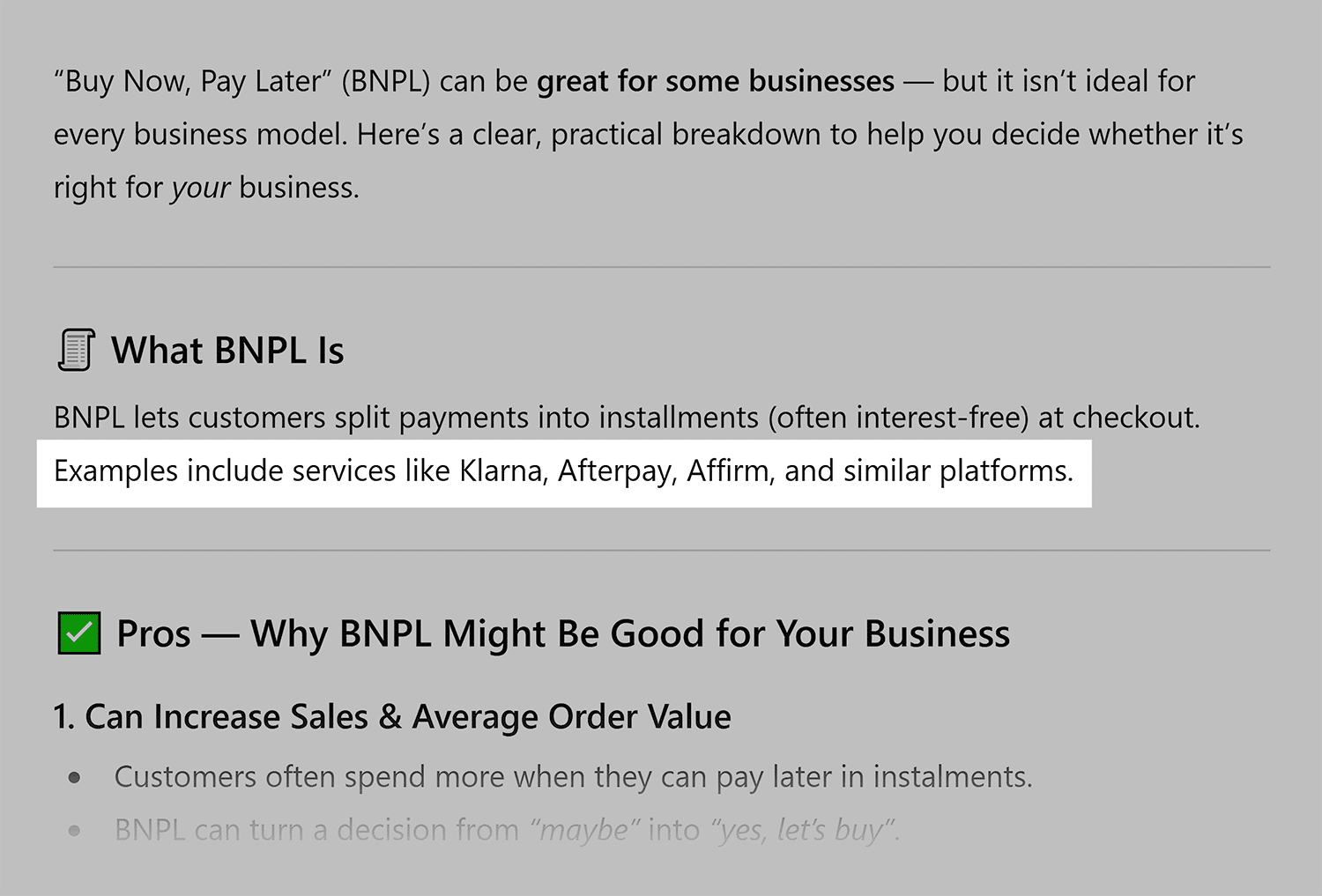 chatgpt bnpl providers