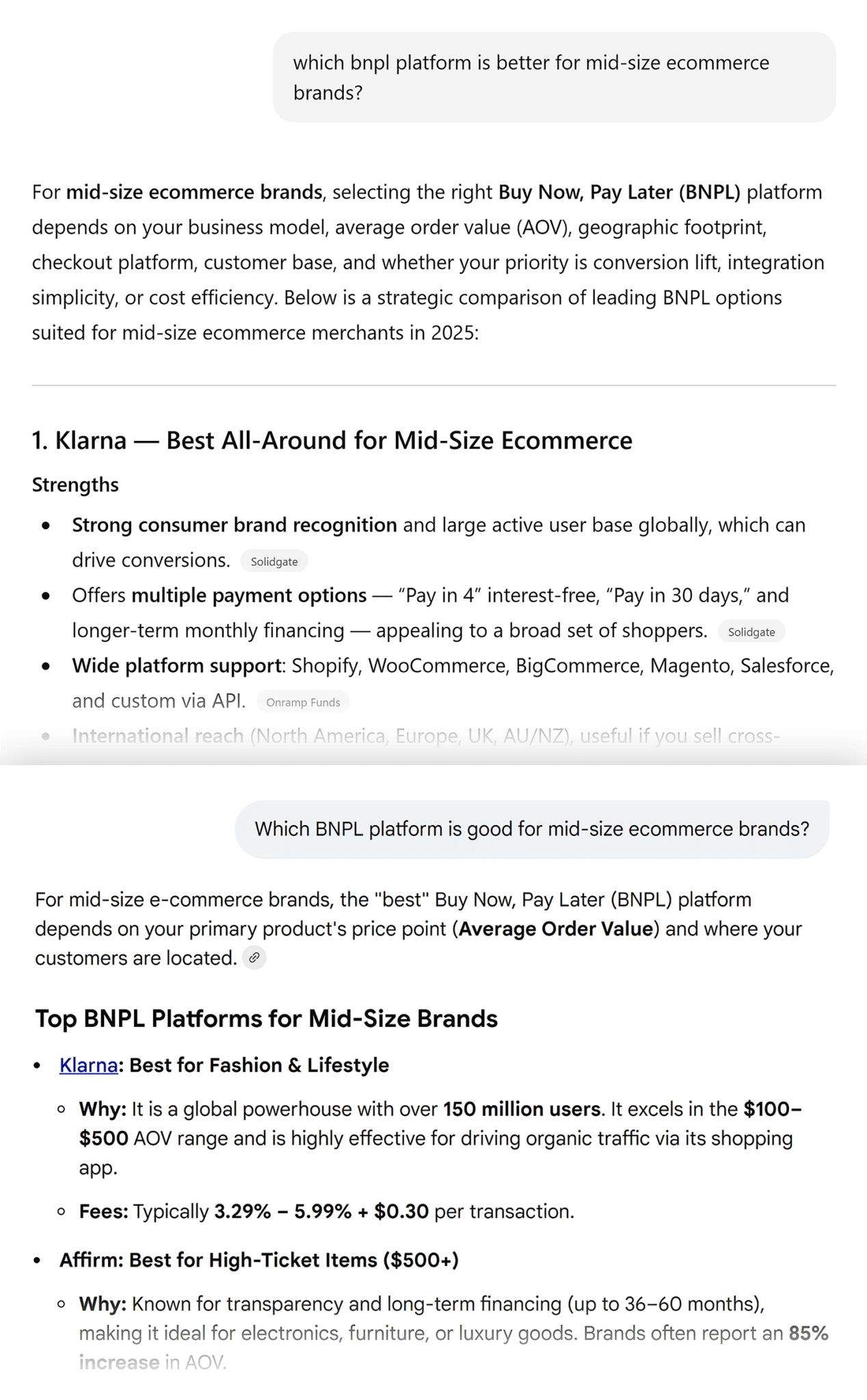 chatgpt and google ai recommend klarna scaled