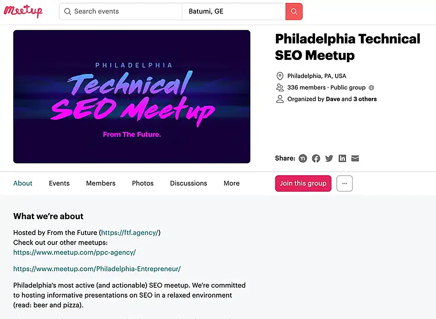 philadelphia technical seo meetup