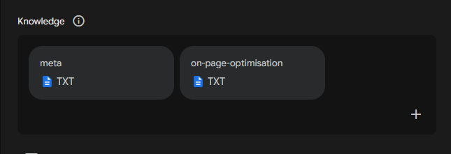Add knowledge files
